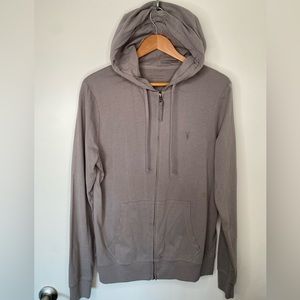 ALL SAINTS Men Cotton Zip Ramskull Hoodie